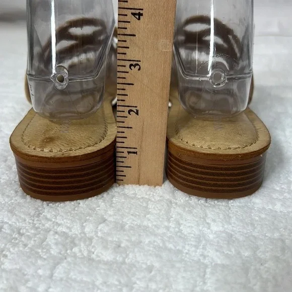 New! Kelly & Katie Kenzy white cushion slide on sandals low block heel size 10 - Picture 4 of 9